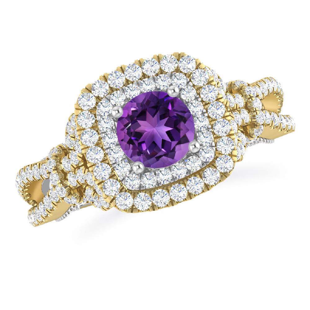 Yellow Gold - Amethyst