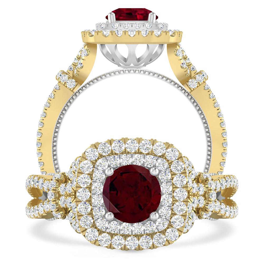 Yellow Gold - Garnet