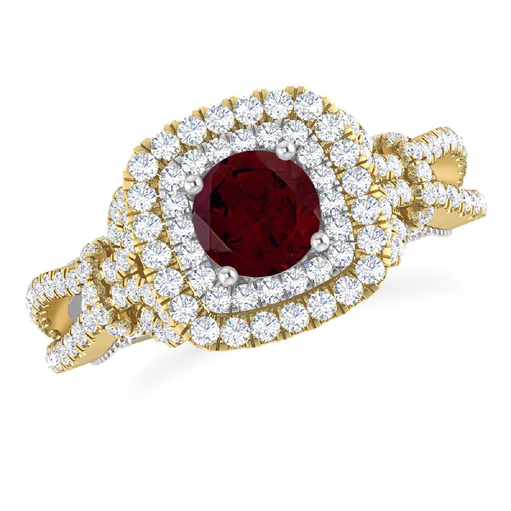 Yellow Gold - Garnet