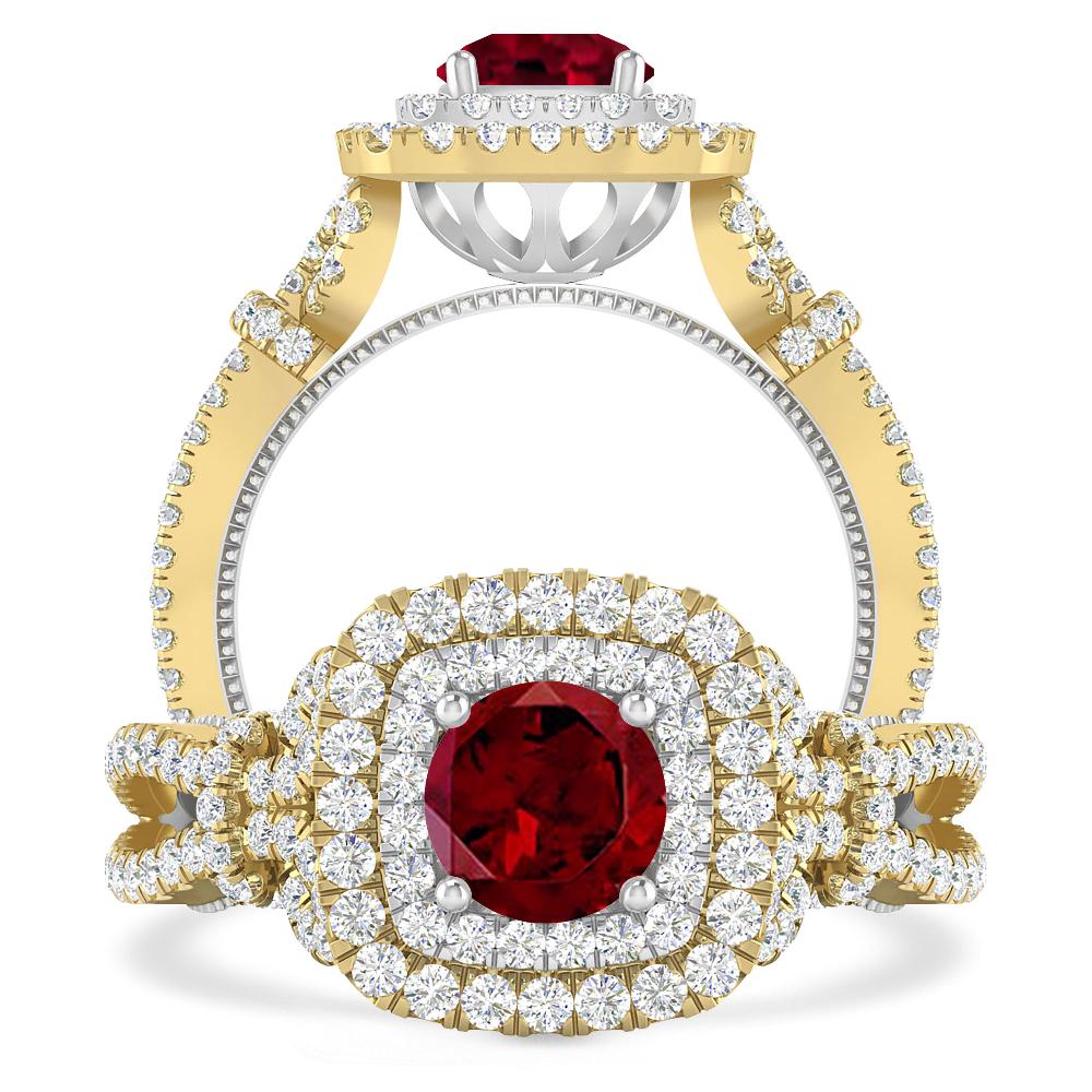 Yellow Gold - Garnet