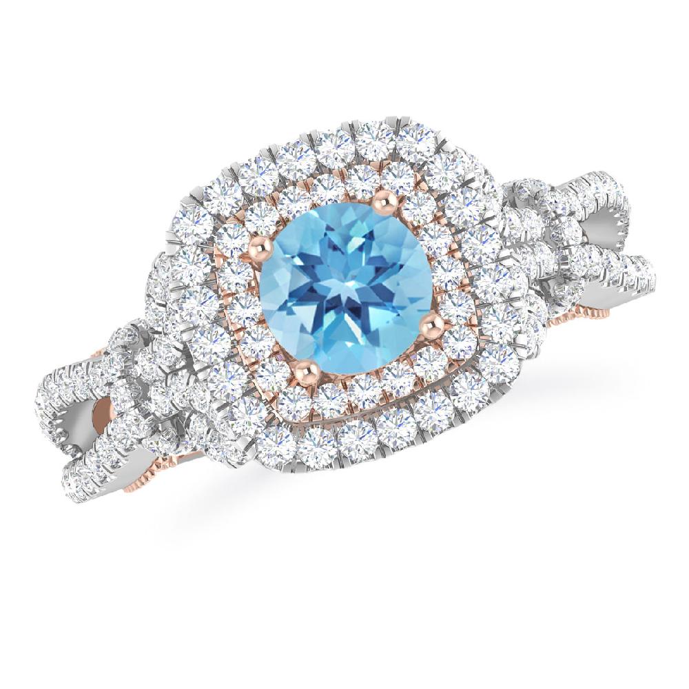 White Gold - Blue Topaz