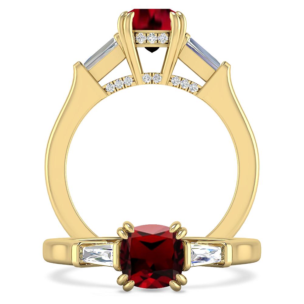 Yellow Gold - Garnet