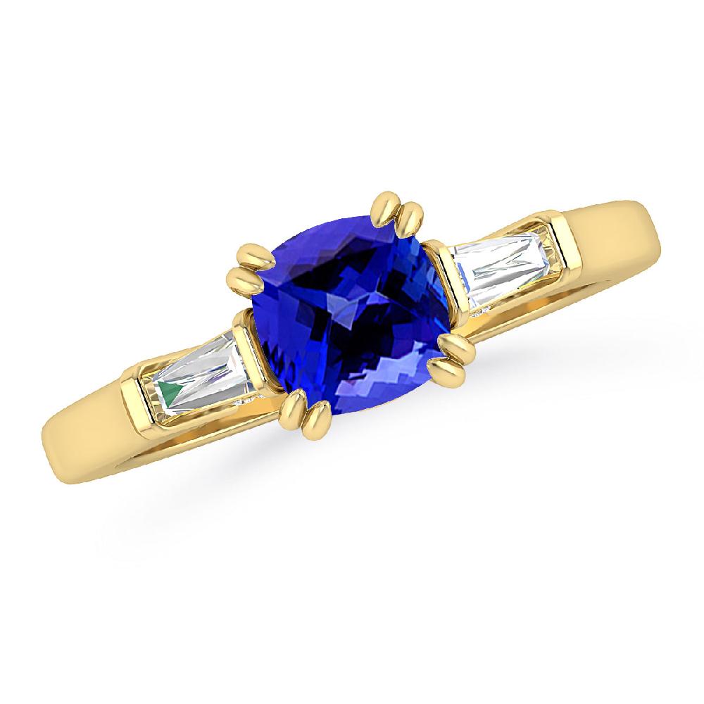 Yellow Gold - Tanzanite