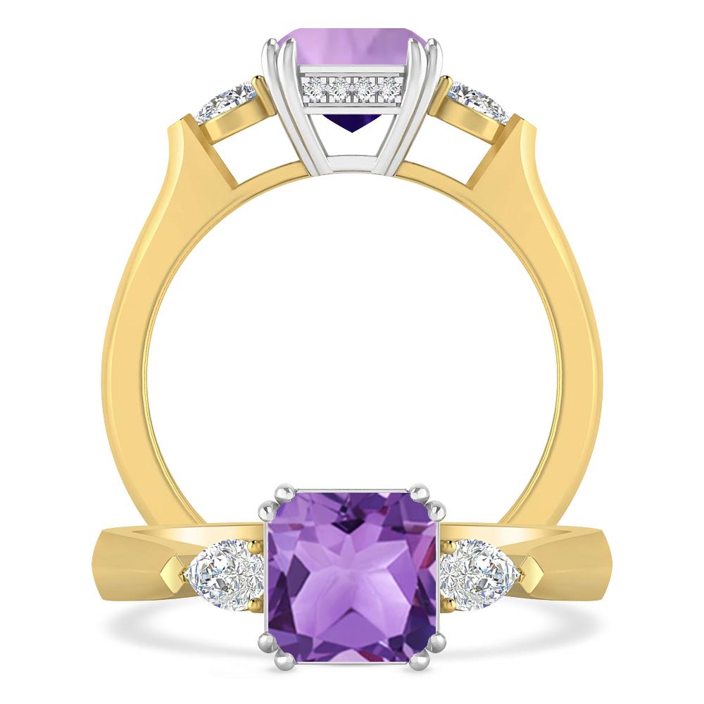 Yellow Gold - Amethyst