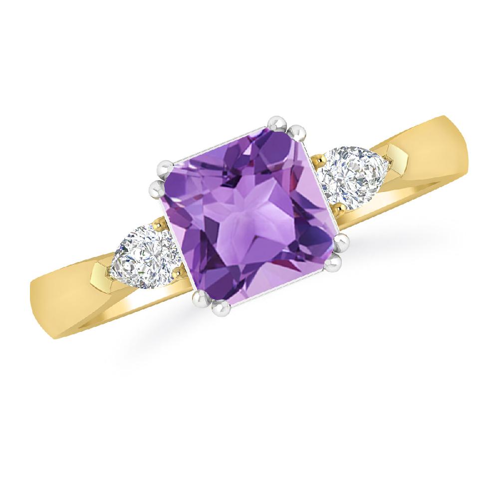 Yellow Gold - Amethyst