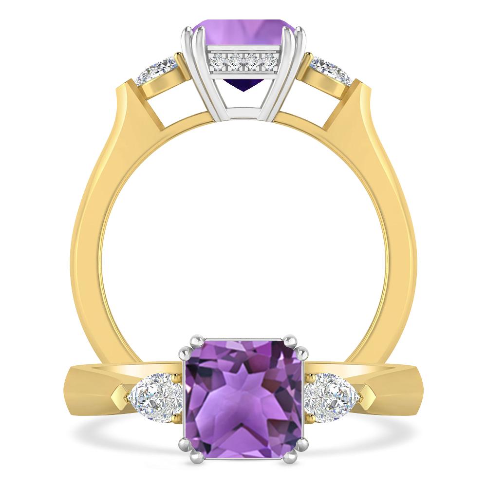 Yellow Gold - Amethyst