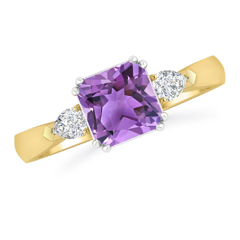 Yellow Gold - Amethyst