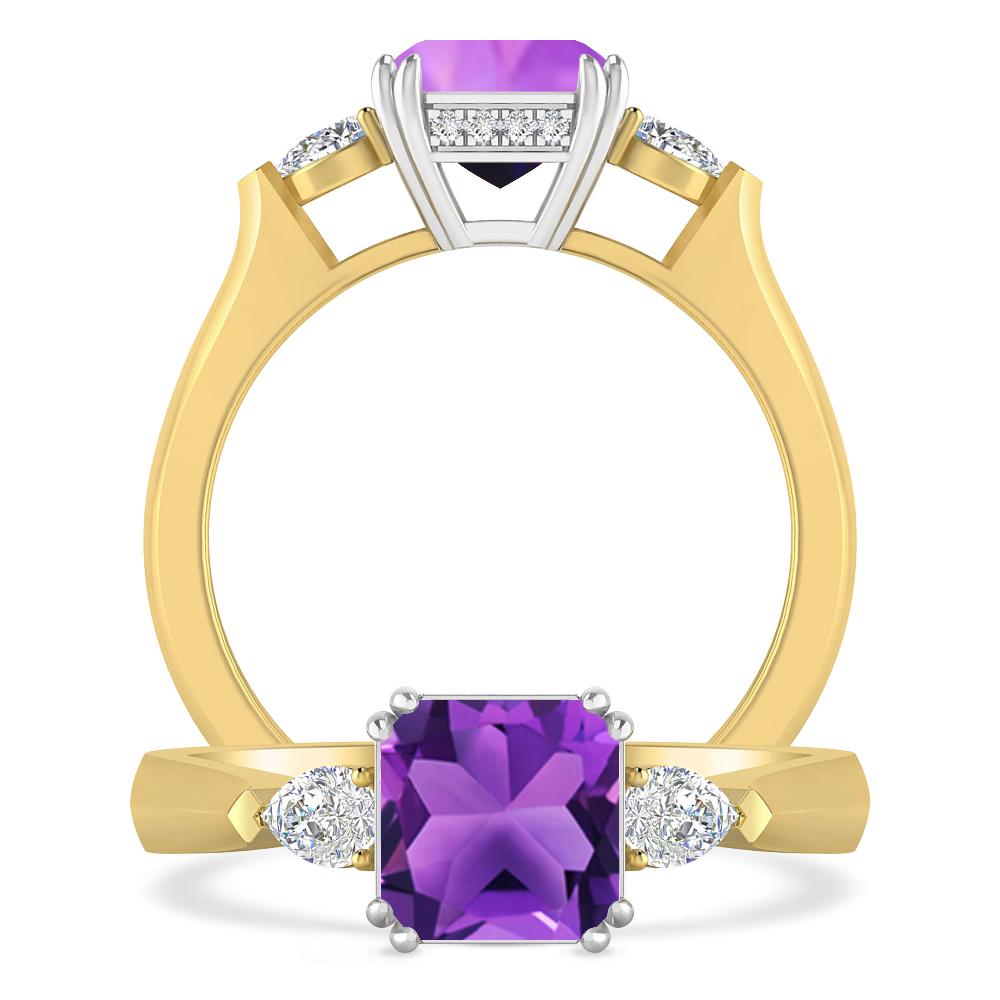 Yellow Gold - Amethyst