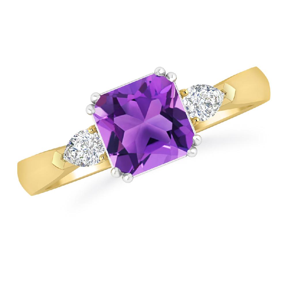 Yellow Gold - Amethyst