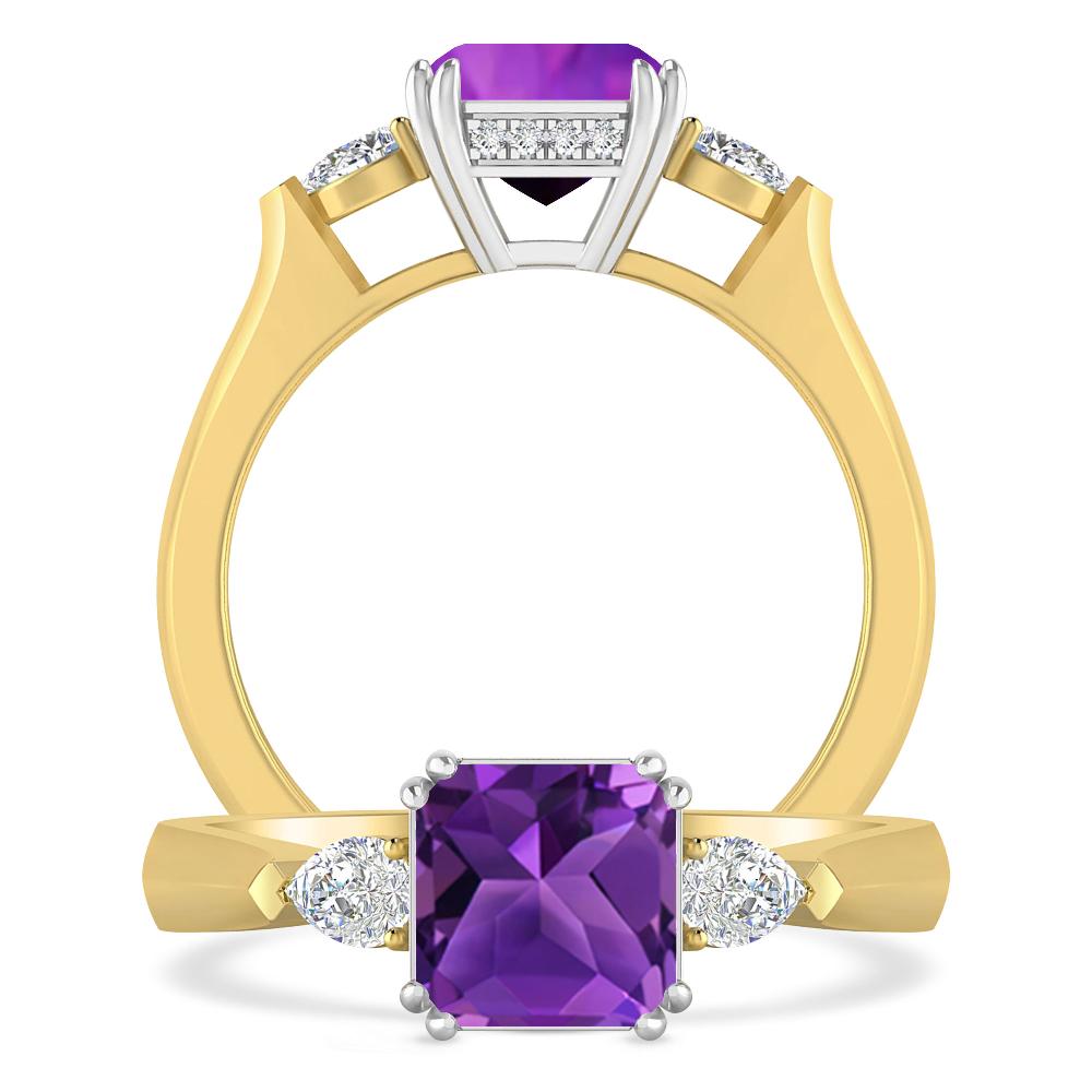 Yellow Gold - Amethyst