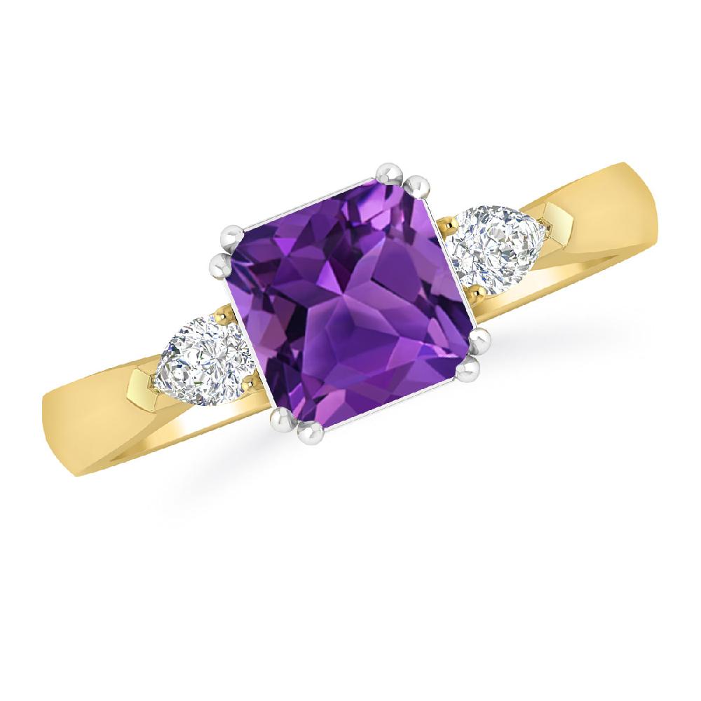 Yellow Gold - Amethyst