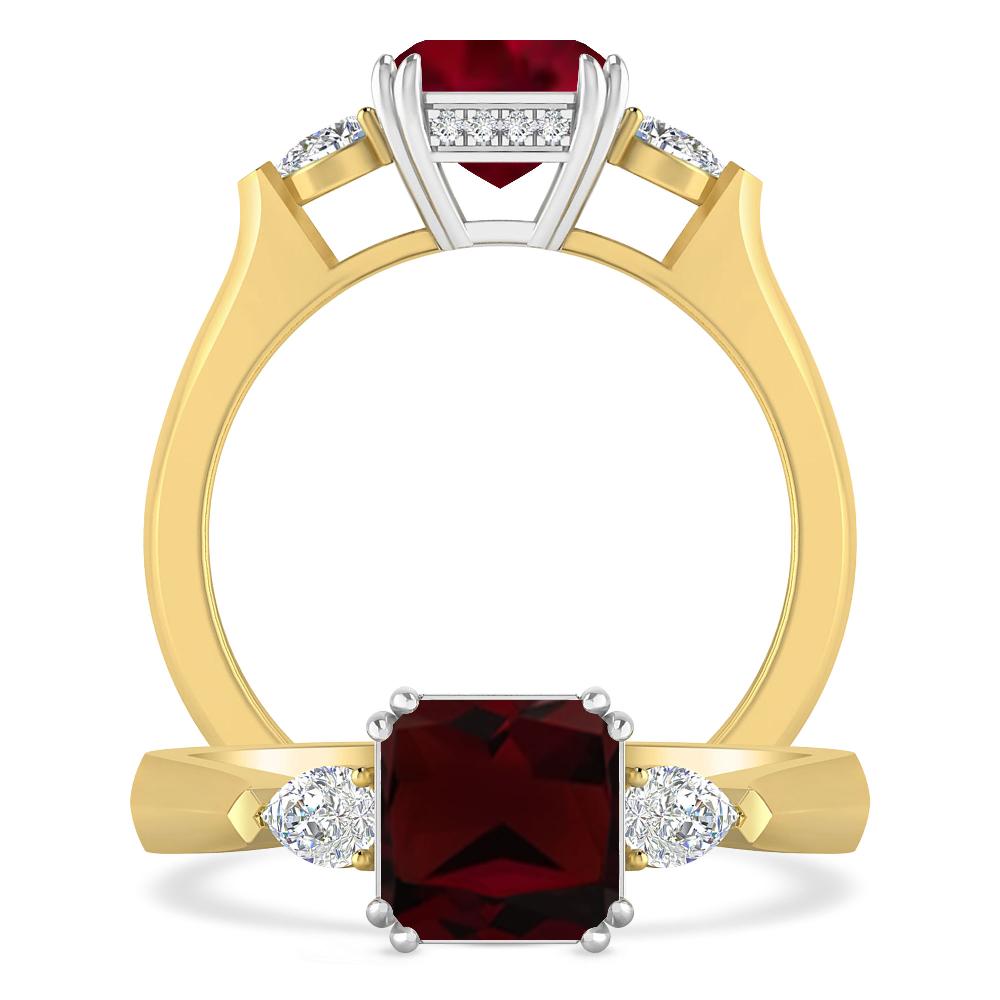 Yellow Gold - Garnet