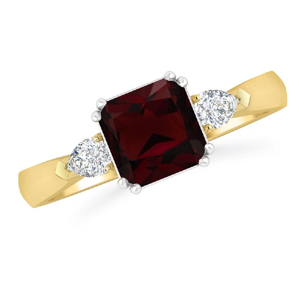 Yellow Gold - Garnet