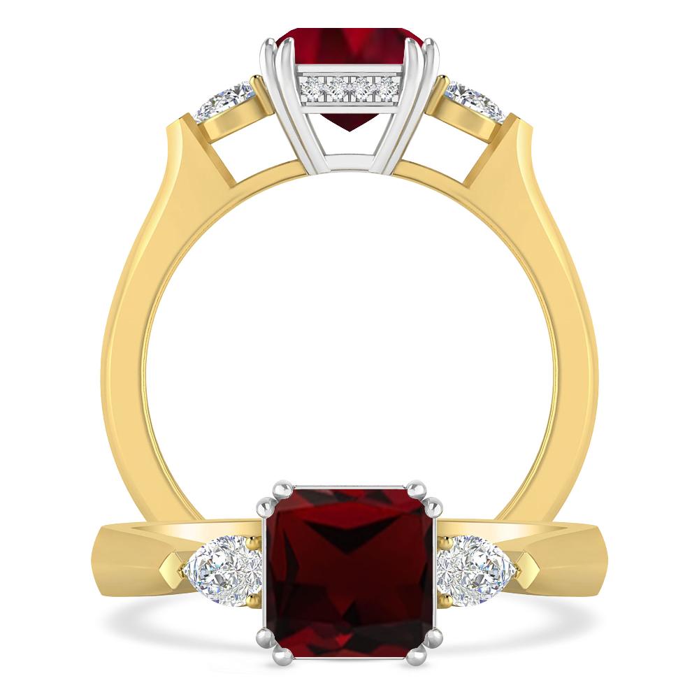 Yellow Gold - Garnet