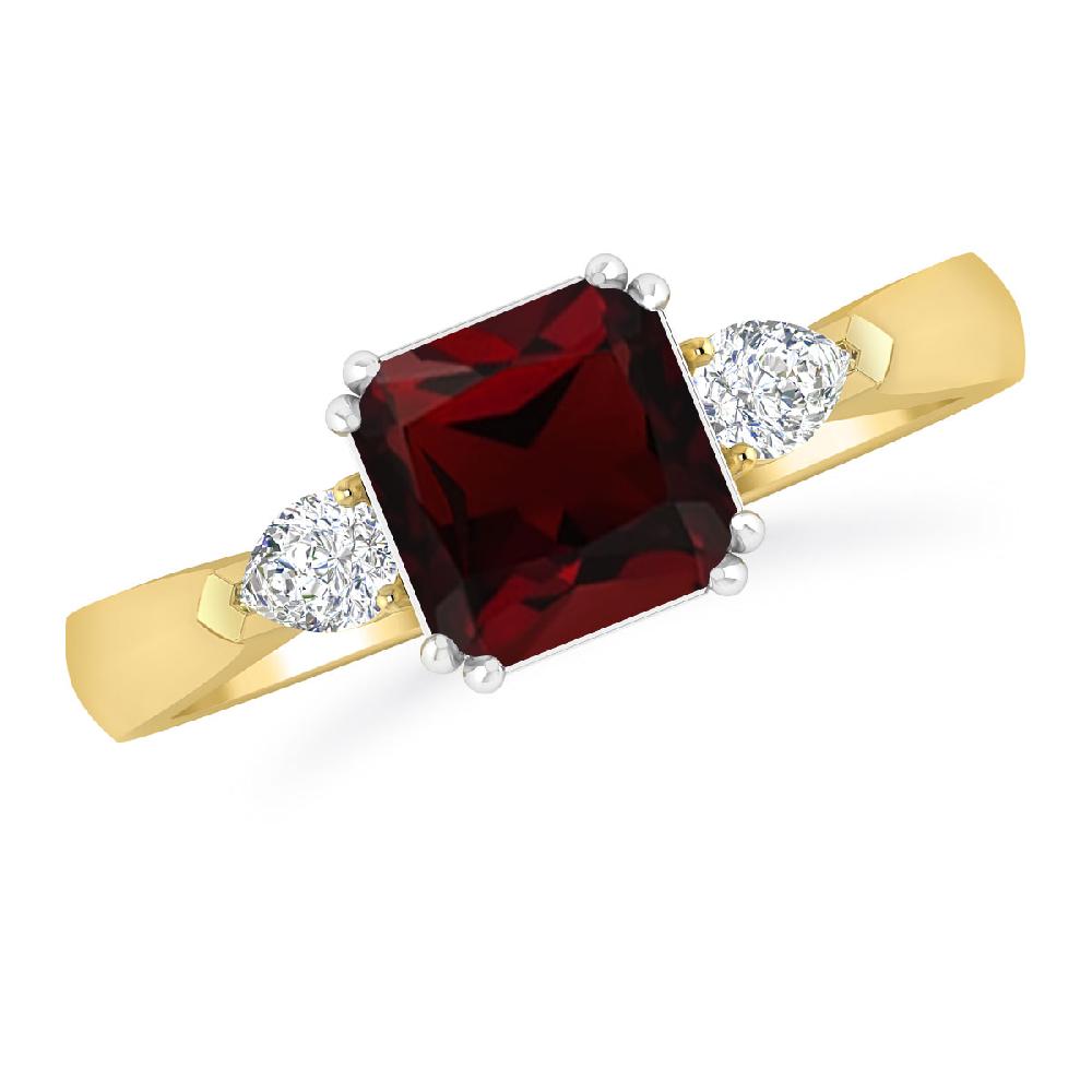 Yellow Gold - Garnet