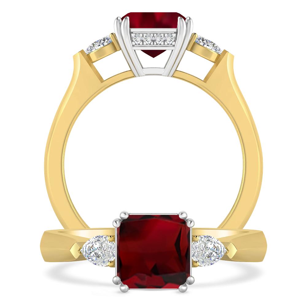 Yellow Gold - Garnet