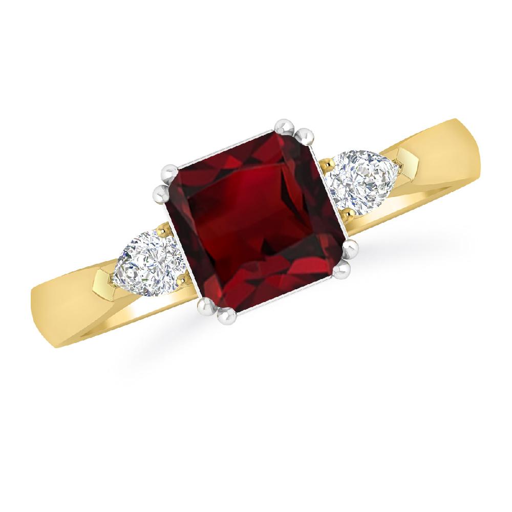 Yellow Gold - Garnet