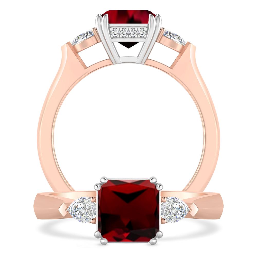 Rose Gold - Garnet