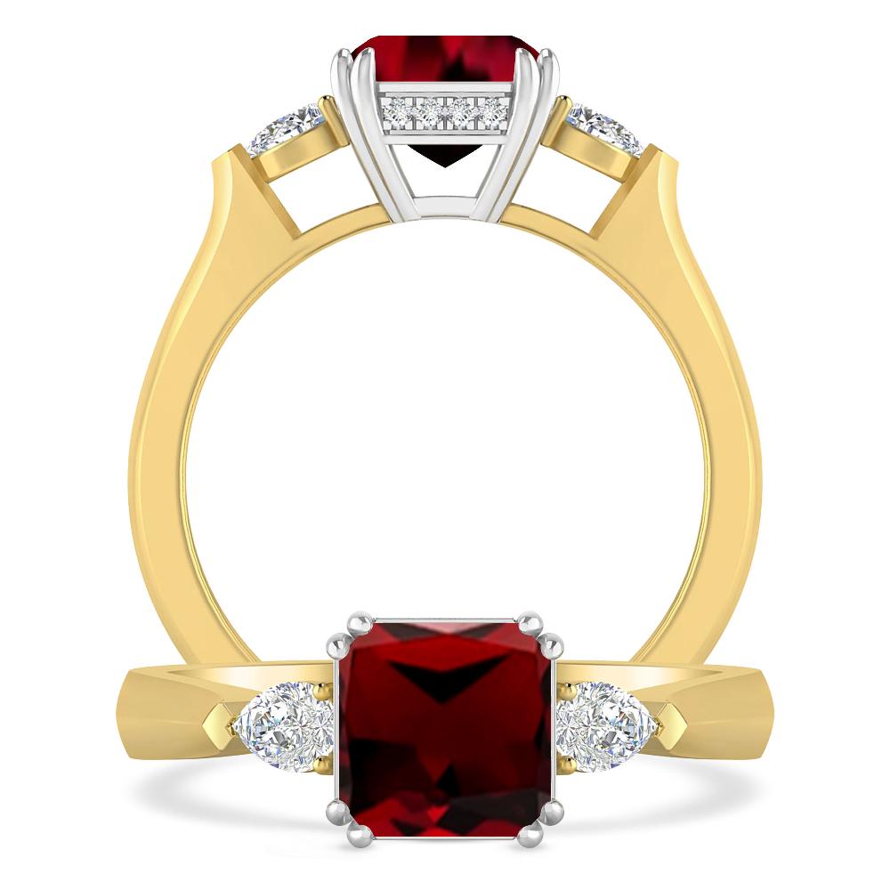 Yellow Gold - Garnet