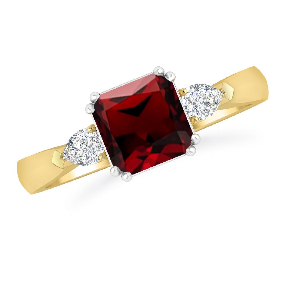 Yellow Gold - Garnet