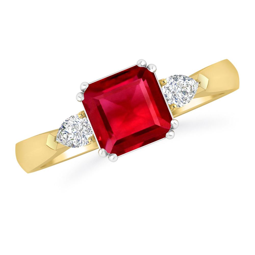 Yellow Gold - Ruby