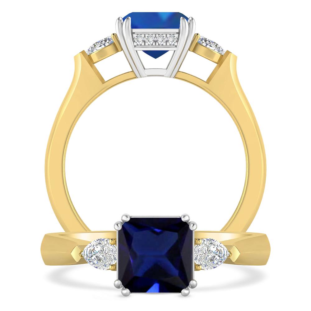 Yellow Gold - Sapphire