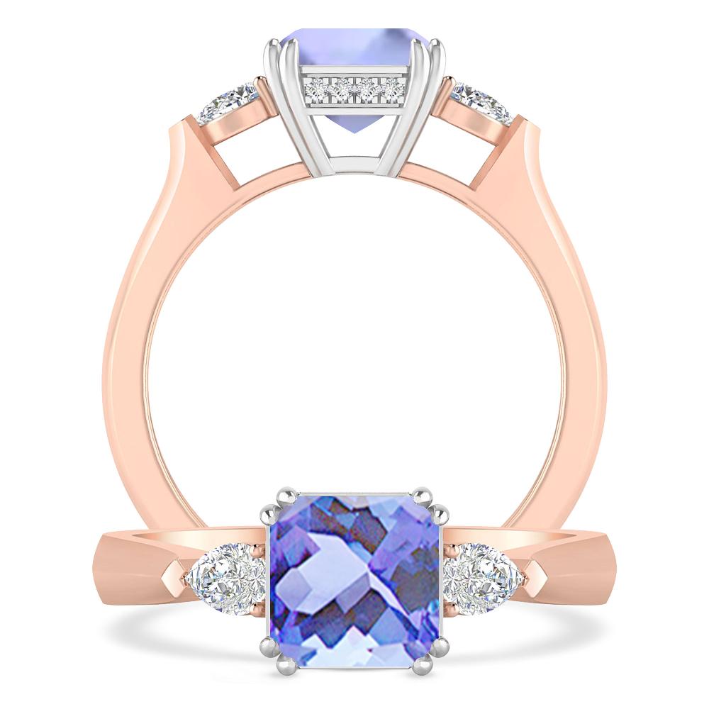 Rose Gold - Tanzanite