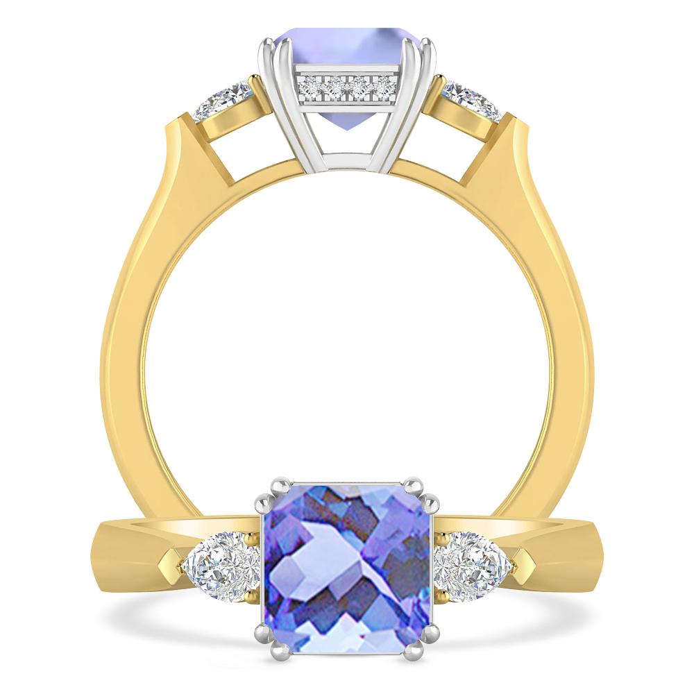 Yellow Gold - Tanzanite