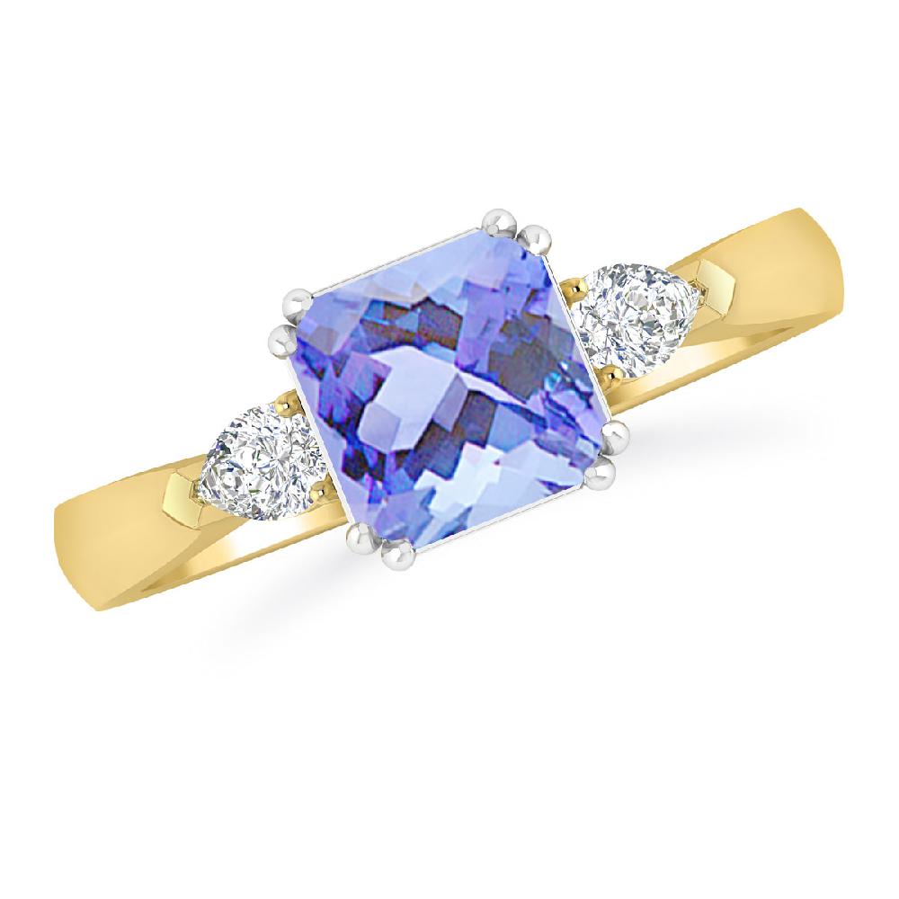 Yellow Gold - Tanzanite