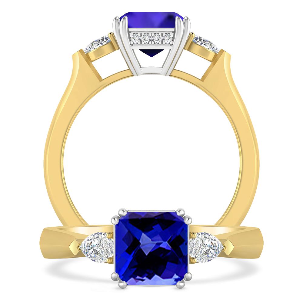 Yellow Gold - Tanzanite