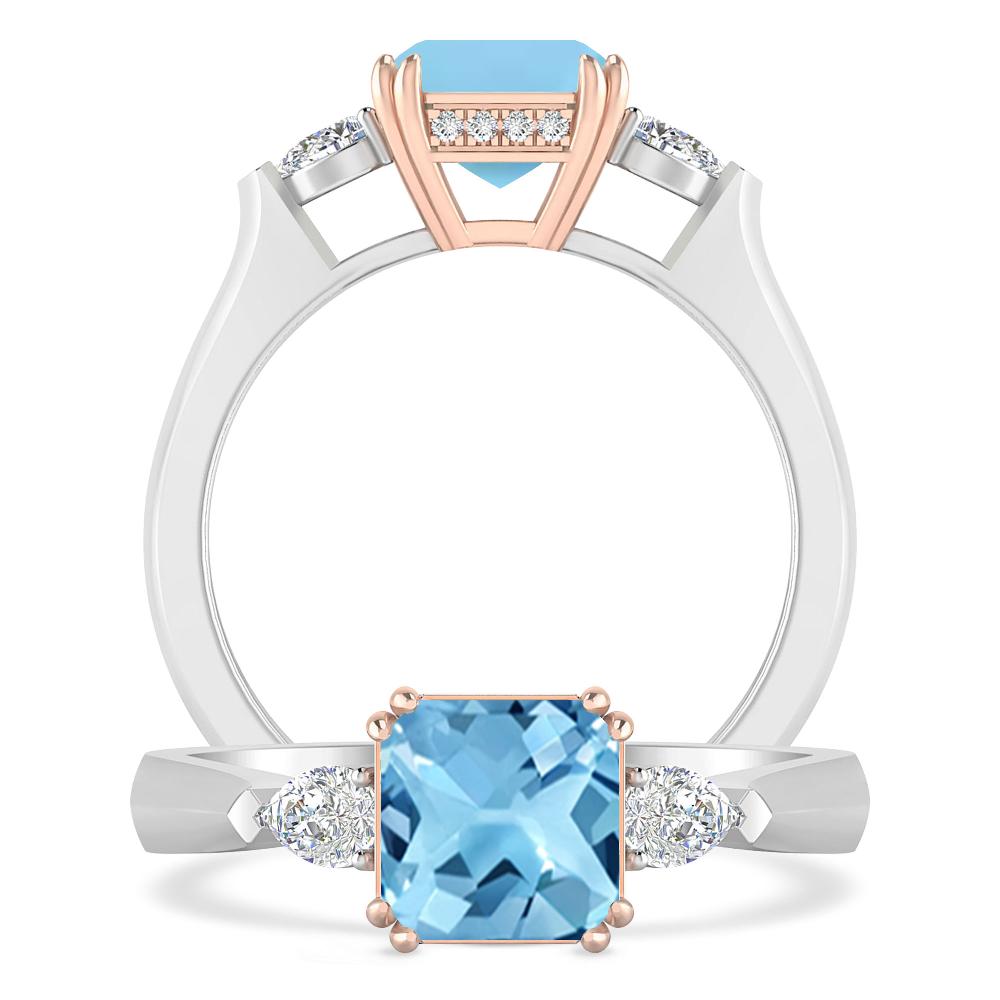 White Gold - Blue Topaz