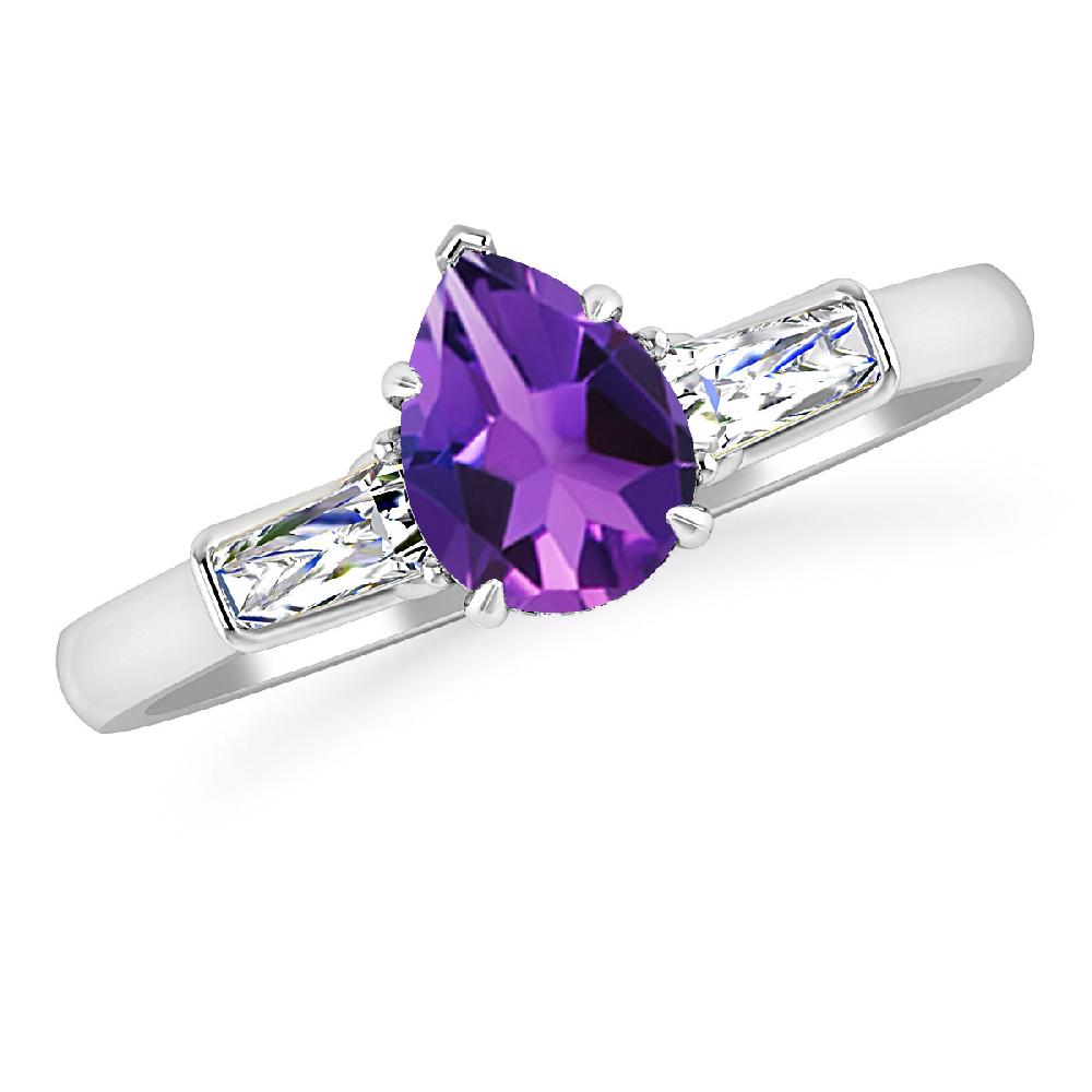 White Gold - Amethyst