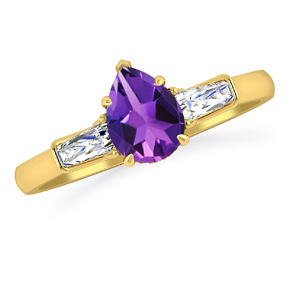 Yellow Gold - Amethyst