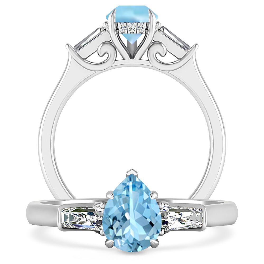 White Gold - Aquamarine