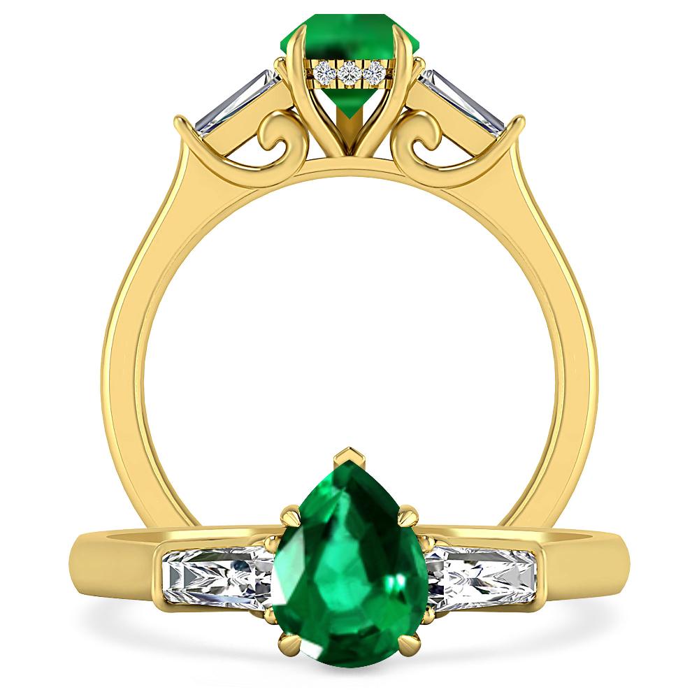 Yellow Gold - Emerald