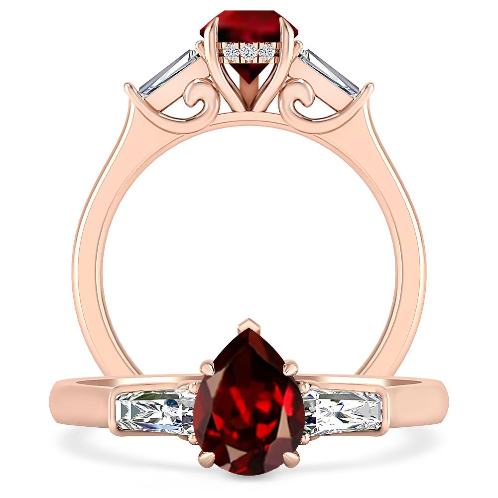 Rose Gold - Garnet