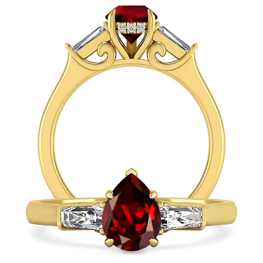 Yellow Gold - Garnet