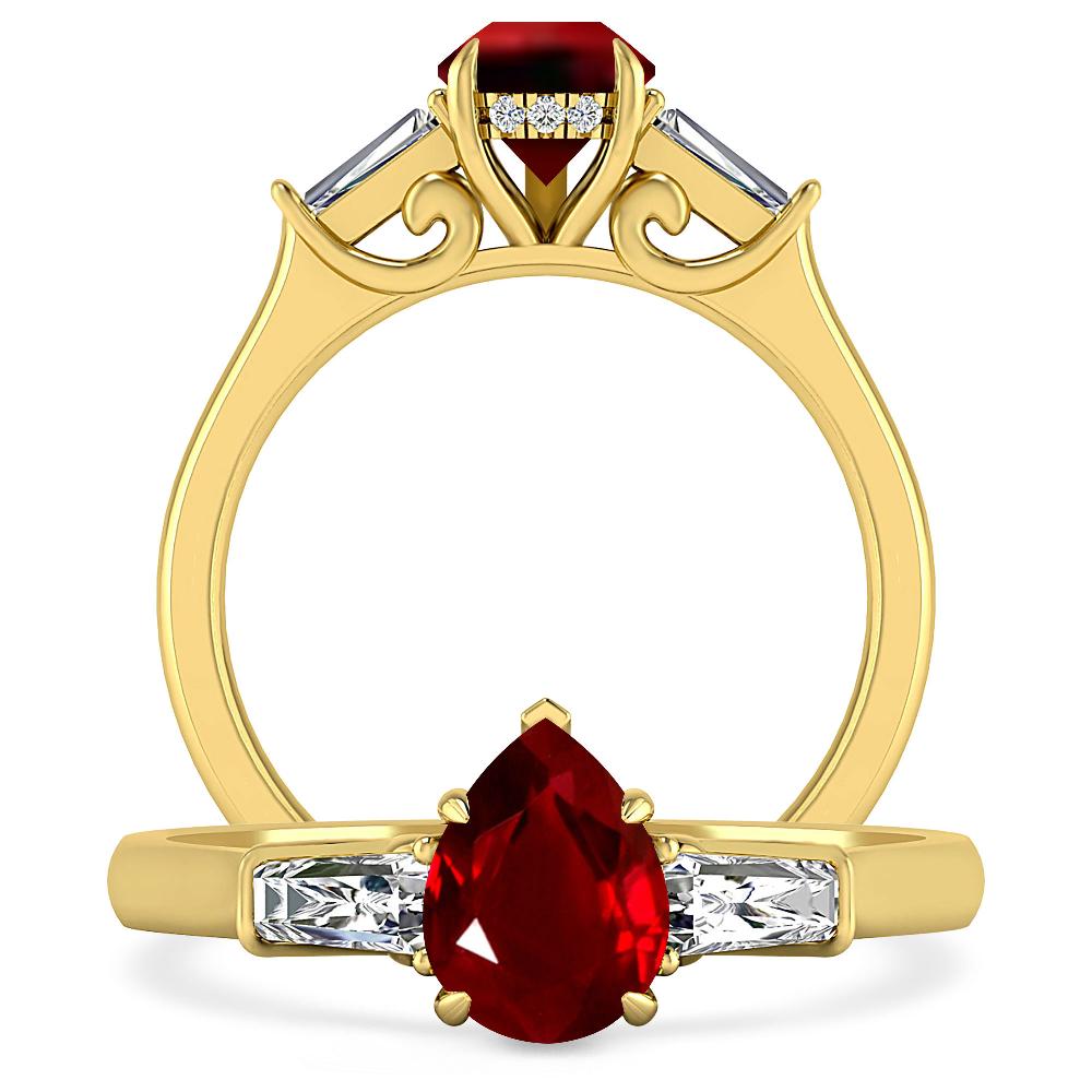 Yellow Gold - Ruby