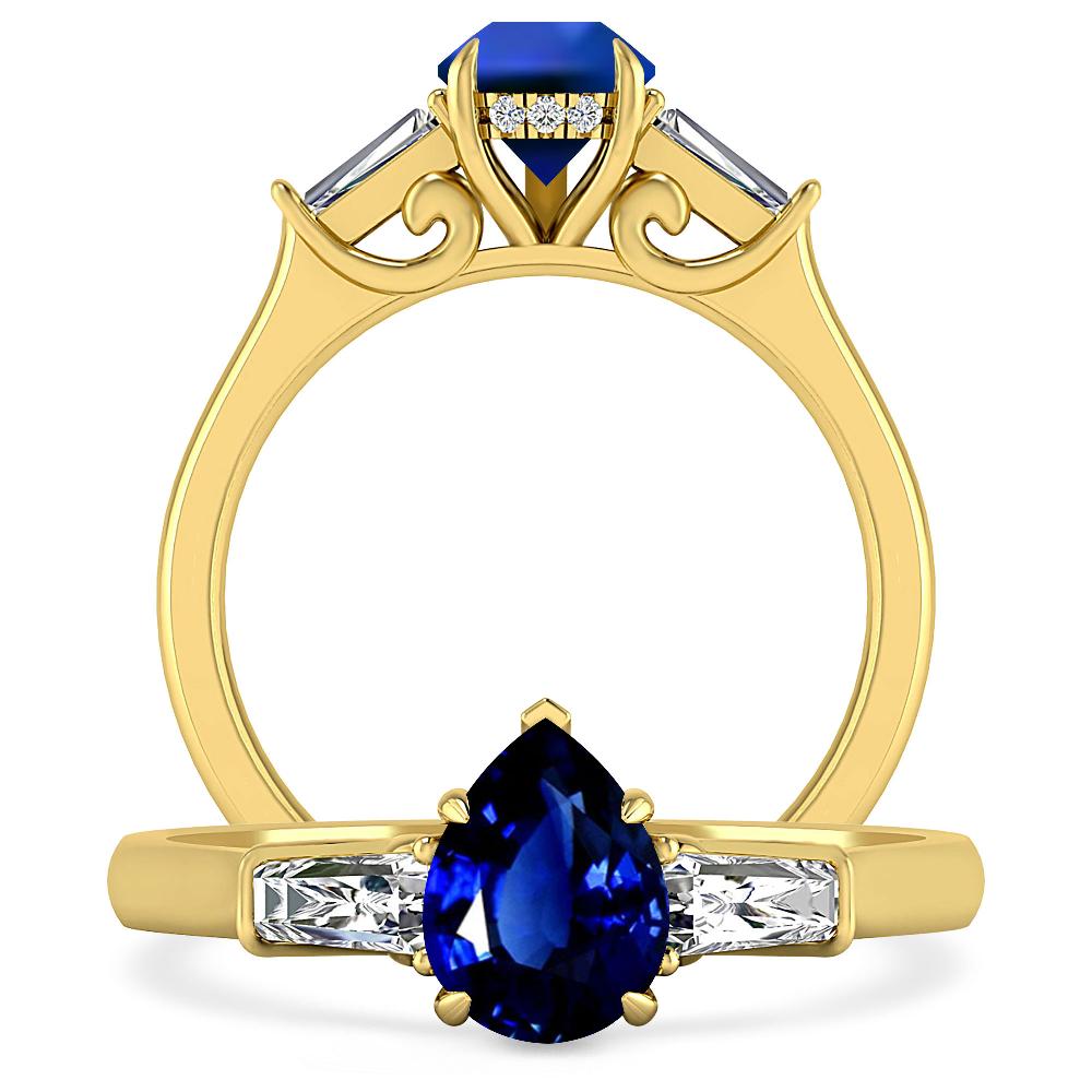 Yellow Gold - Sapphire