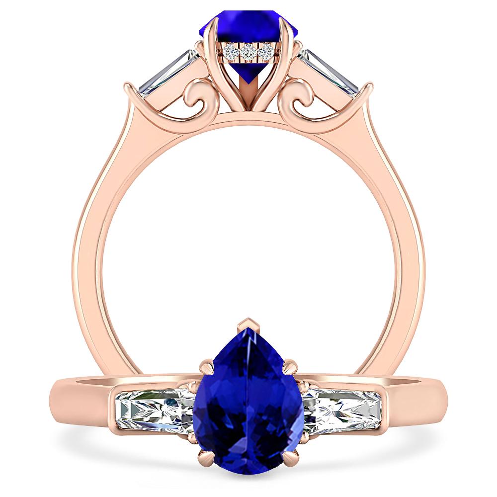 Rose Gold - Tanzanite