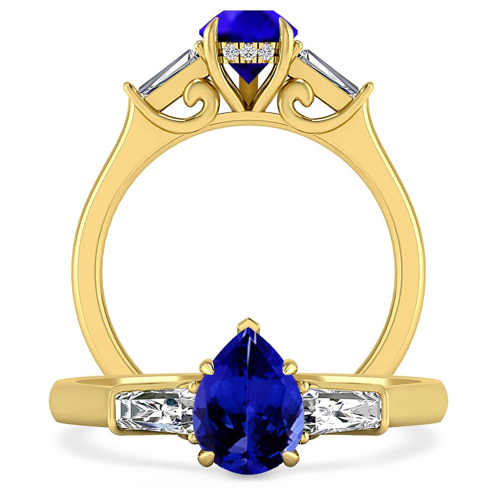 Yellow Gold - Tanzanite