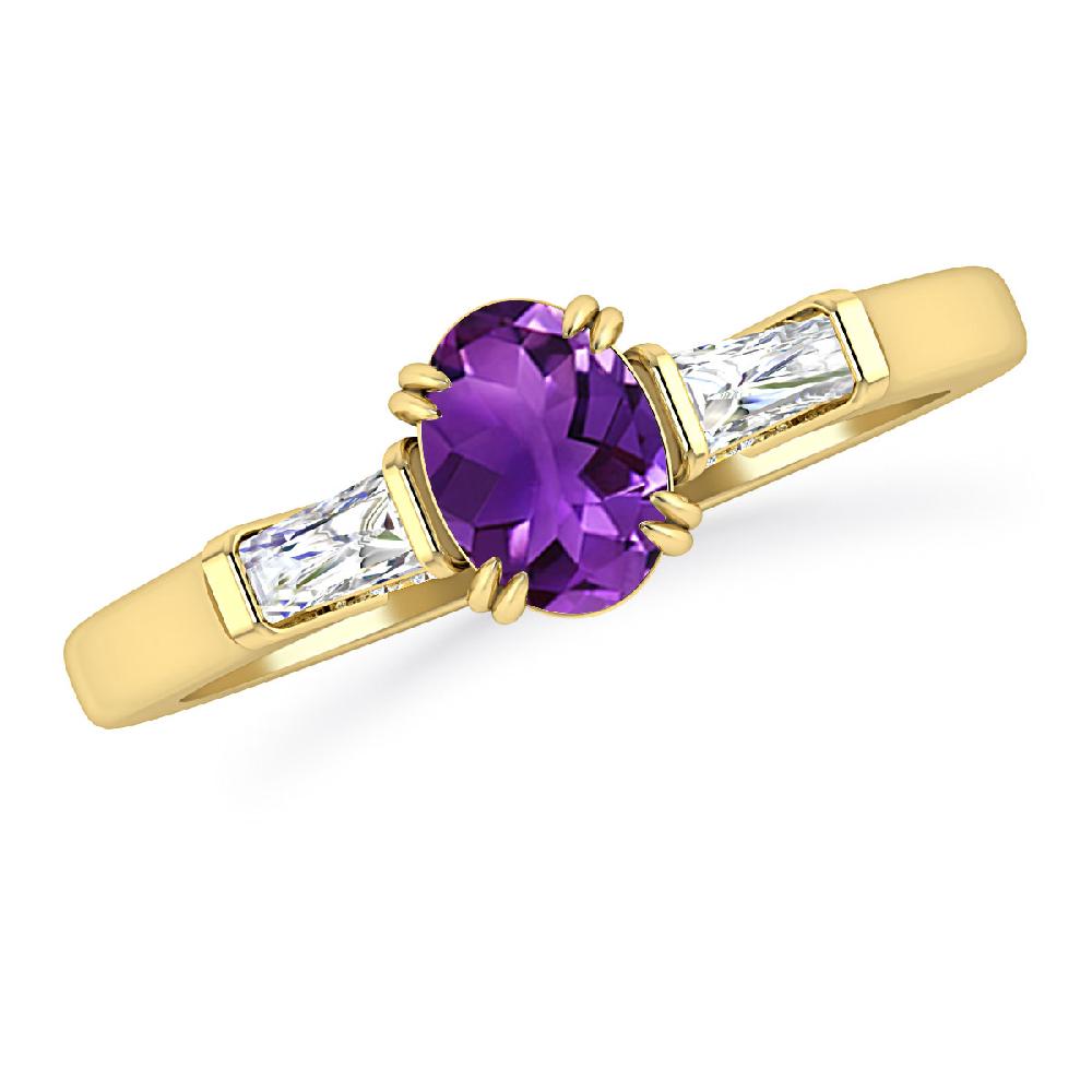 Yellow Gold - Amethyst