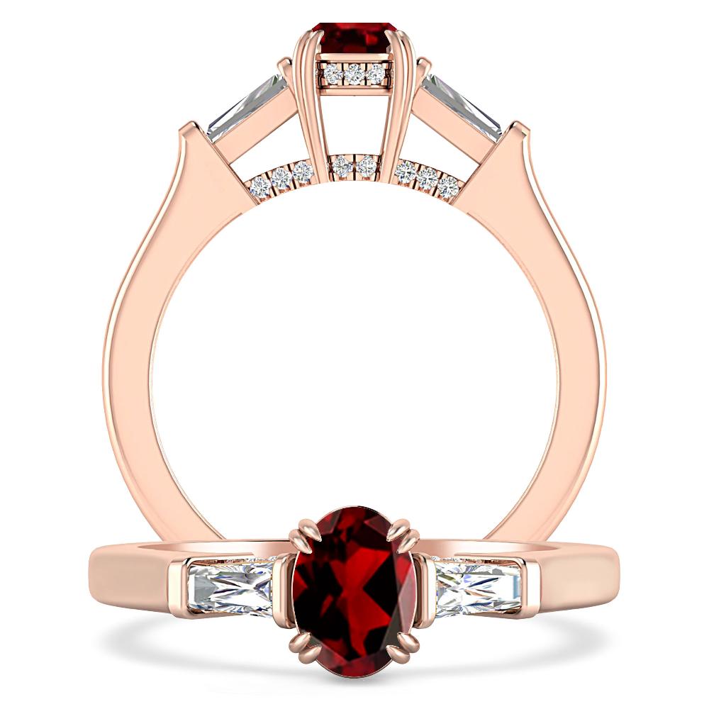 Rose Gold - Garnet