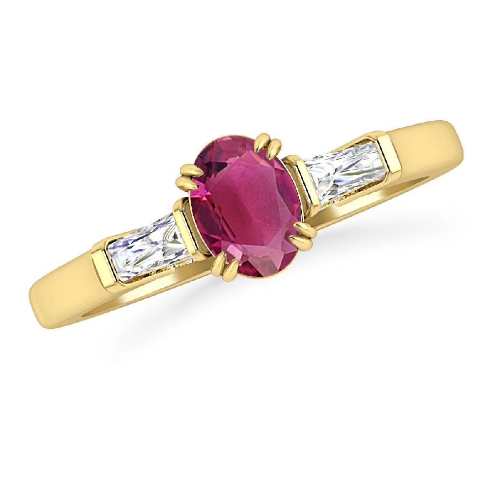 Yellow Gold - Pink Tourmaline