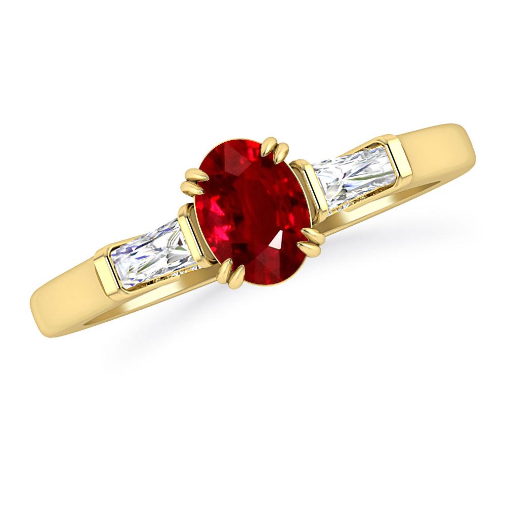 Yellow Gold - Ruby