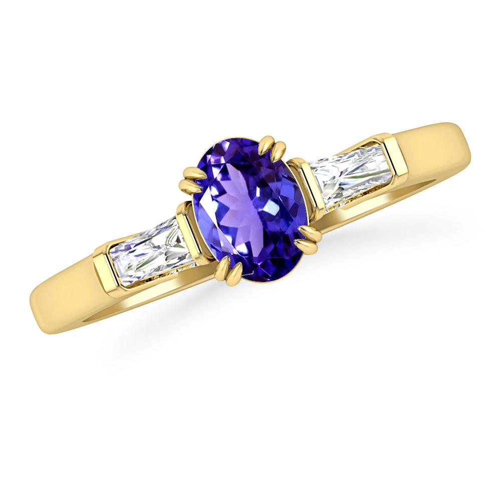 Yellow Gold - Tanzanite