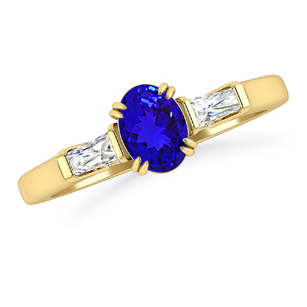 Yellow Gold - Tanzanite