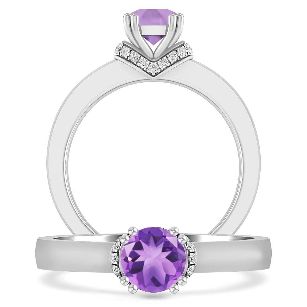 White Gold - Amethyst