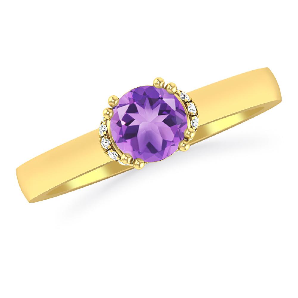 Yellow Gold - Amethyst