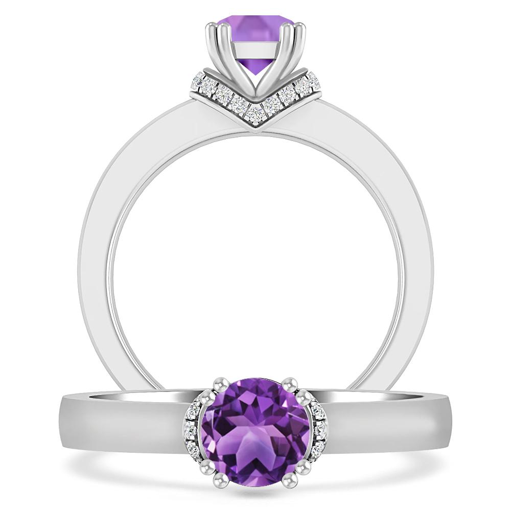 White Gold - Amethyst